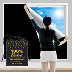 100% Blackout Blind Curtains Window Cover [XXL Size 118''x 59'' ] [DIY Cut to Any Size or Shape] [Hook&Loop Tabs][Portable Bags 
