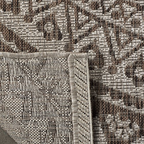 Safavieh Courtyard Collection 2'3' X 6'7' Light Beige / Light Brown Cy8734 Indoor/ Outdoor Waterproof Easy Cleaning Patio Backyard Mudroom Runner Rug