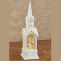 Melrose Church Snow Globe With Angel 16.25 Inches Height Plastic