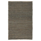 Kosas Home Alysa 60 X 96 Striped Jute Fabric Area Rug In Mineral Blue/Natural