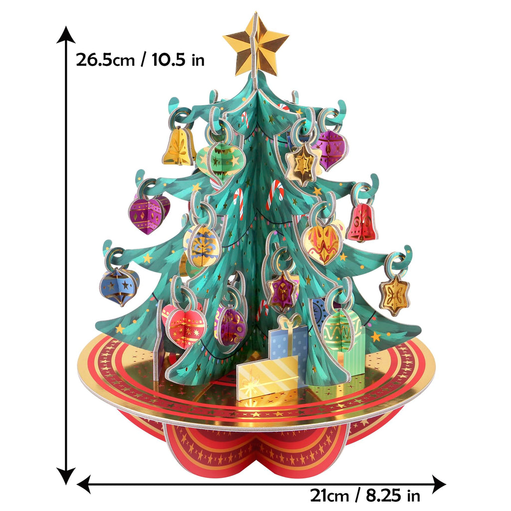 Santoro Pirouette, 3D Pop Up Christmas Countdown Advent Calendar - Christmas Tree - For Kids, For Adults