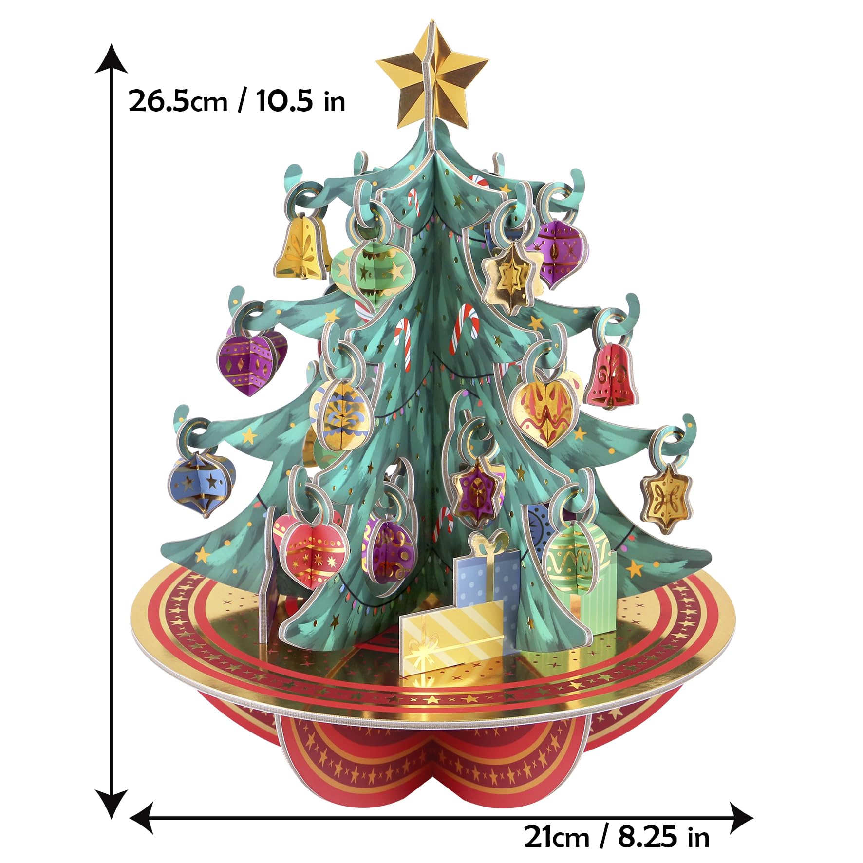 Santoro Pirouette, 3D Pop Up Christmas Countdown Advent Calendar - Christmas Tree - For Kids, For Adults