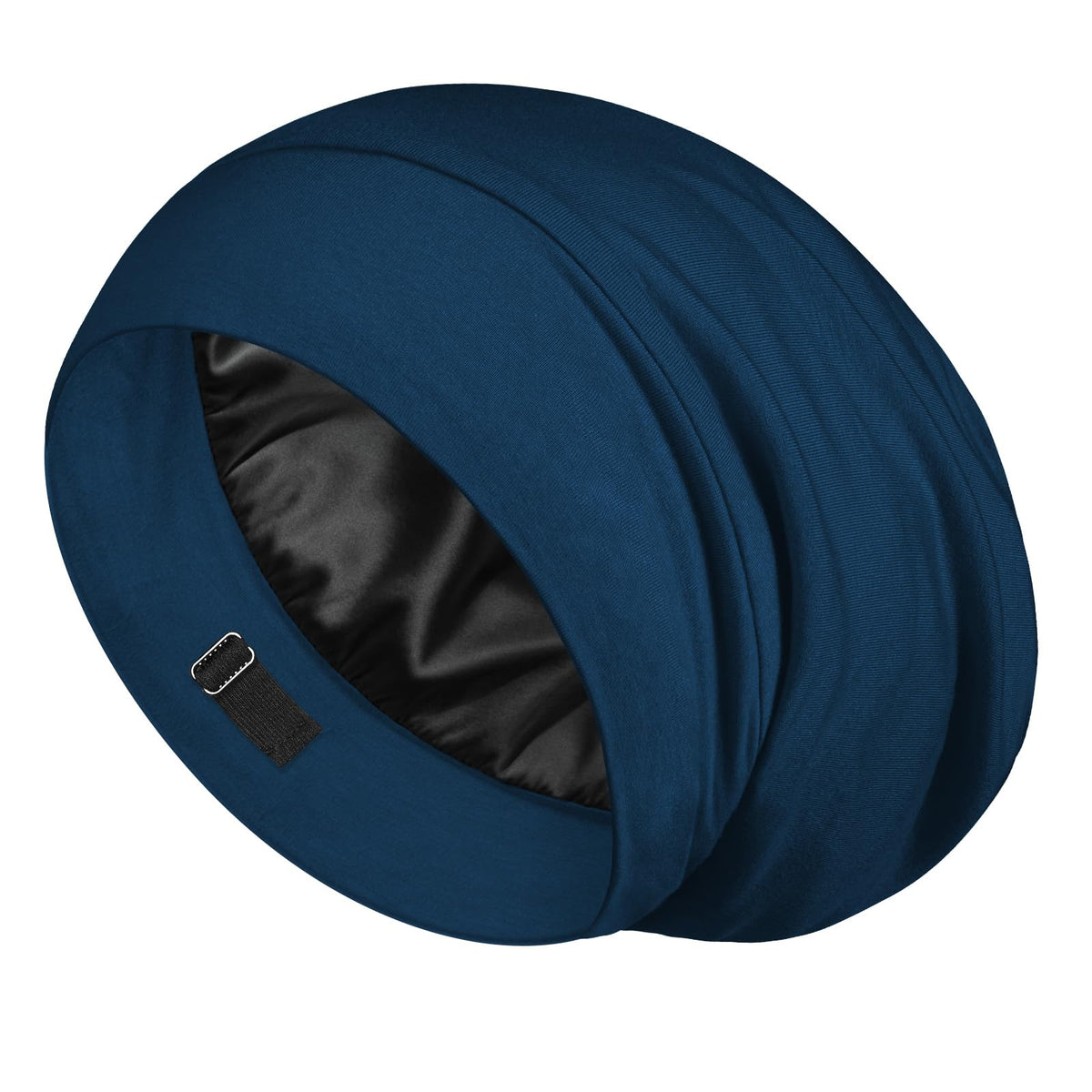 LULUSILK Mulberry Silk Lined Sleep Cap, No More Frizzy Tangled Hair, Stay On All Night Silk Hair Wrap for Sleeping with Adjustab