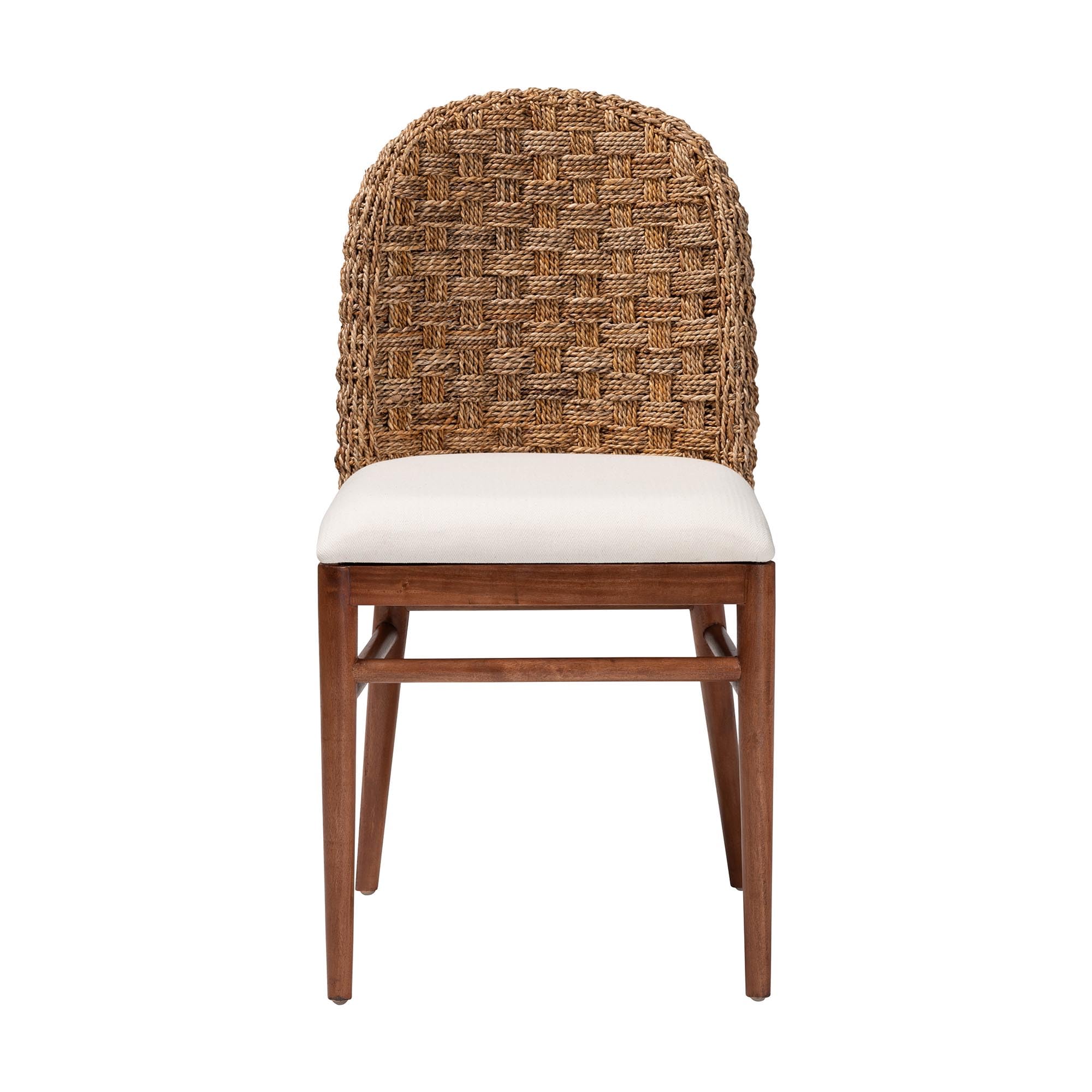 bali & pari Denver Acacia Wood & Seagrass Dining Chair in Brown