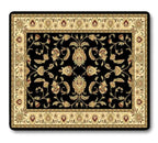 Wknoon Vintage Oriental Persian Floral Mouse Pad, Retro Classic Flowers Design Black Beige Mouse Pads Custom