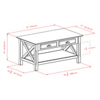 Winsome Xola 18 x 37 x 21-Inch Composite Wood Coffee Table, Cappuccino (40538)