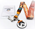 Surreal Entertainment Official Overwatch Designer Lanyard | Feat Overwatch Logo Charm, And Tracer | Includes Pass Badge Id Holde