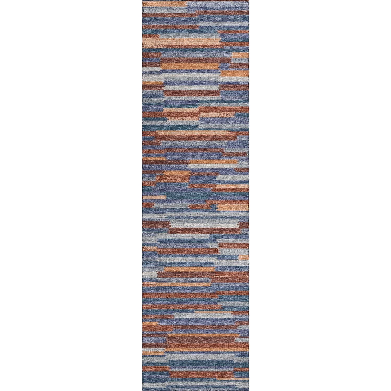 Sedona Sn8 Blue Transitional Rug Runner 2' 3" X 7 ' 6"
