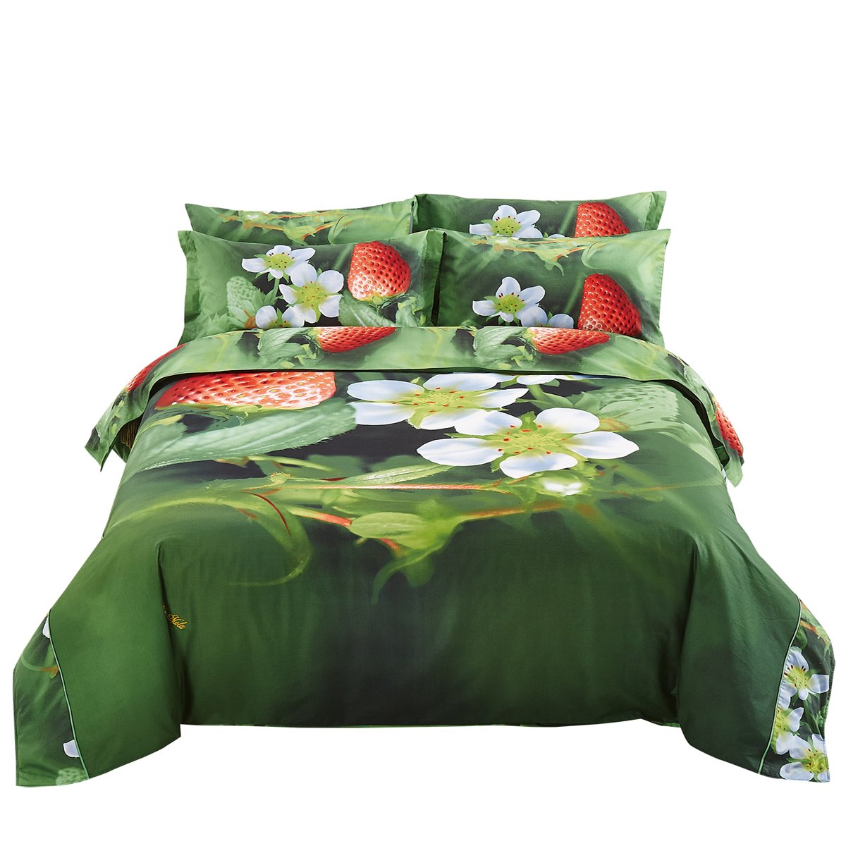 Twin Size Duvet Cover Set, Dolce Mela - Strawberry Dm512T