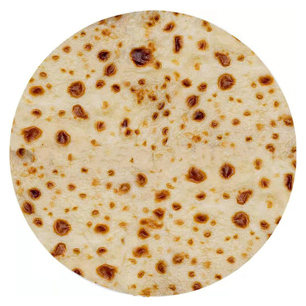 ELBME Giant Tortilla Round Beach Blanket  Soft Plush Novelty Throw for Kids & Adults, Lightweight Round Picnic Mat, Funny Wrap 