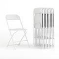 Flash Furniture Hercules Set of 10 Indoor/Outdoor Heavy-Duty Plastic Folding Chairs, Foldable Commercial Stacking Chairs with 65