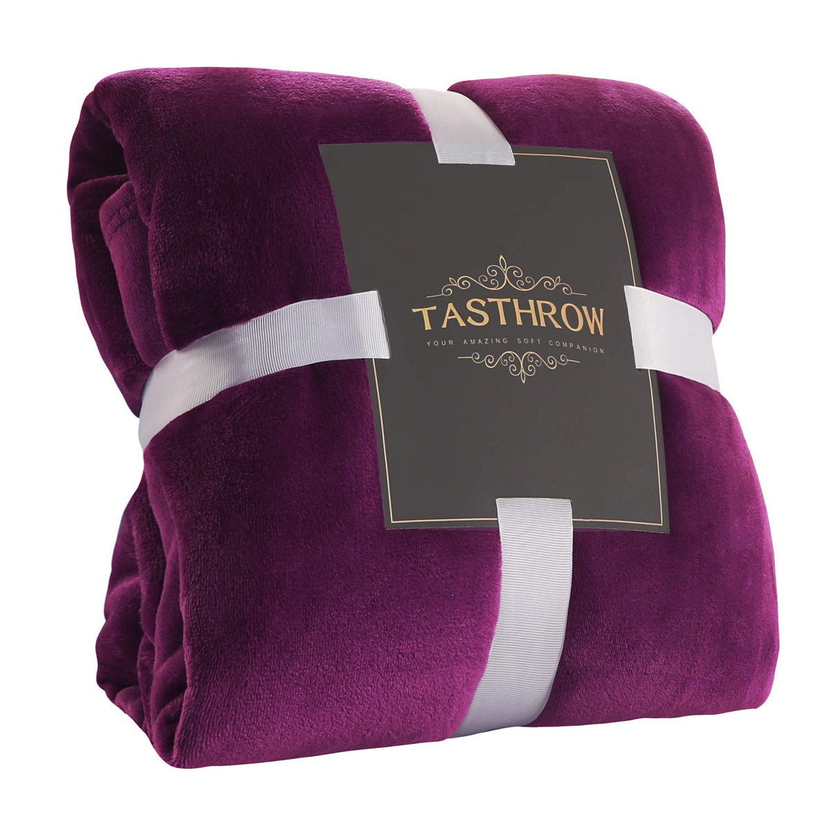 Tasthrow Large Flannel Fleece Throw Blanket, 50  70 Inch - Cozy Lightweight Thick Blanket - All Seasons Suitable For Women, Men
