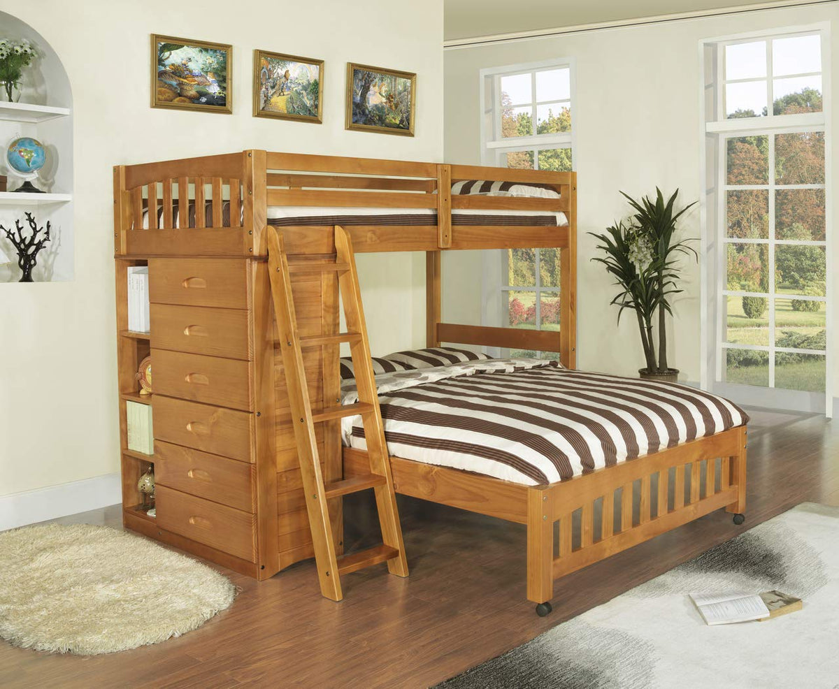 American Furniture Classics Loft Bunk Bed, Twin Over Full