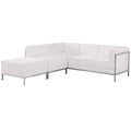 Flash Furniture Hercules Imagination Series White Leathersoft Sectional Configuration, 3 Pieces