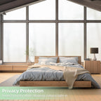Duofire Privacy Window Film Natural Frosted Glass Film Static Cling Glass Film No Glue Anti-Uv Window Sticker Non Adhesive For P