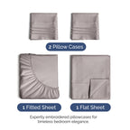 Full Size 4 Piece Sheet Set - Extra Soft, Breathable & Cooling Sheets - Hotel Luxury Durable Bed Sheets For Women & Men - Deep Pockets, Easy-Fit & Wrinkle-Free Sheets - Thistle Purple Oeko-Tex Sheets