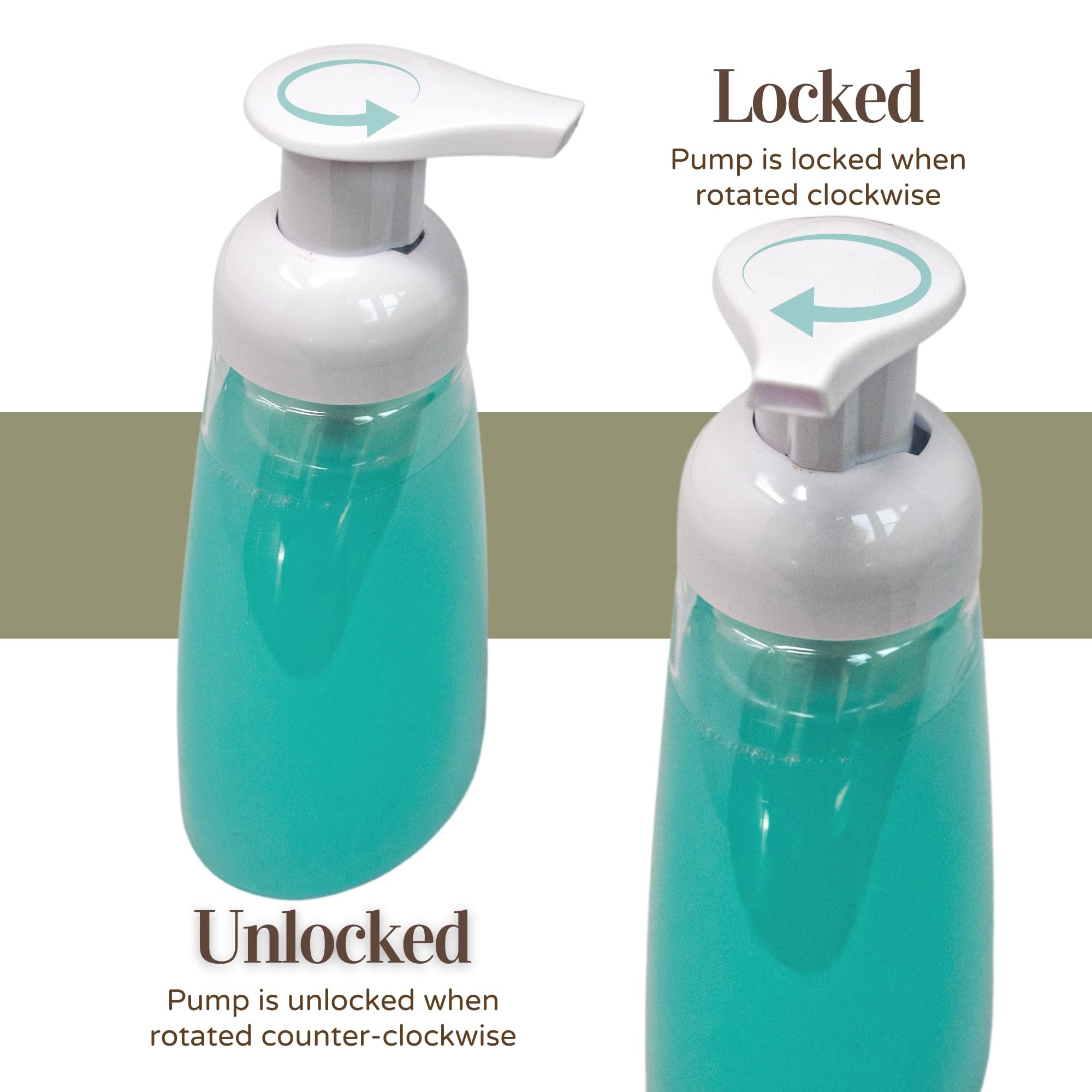 Clear Plastic Foaming Bathroom Countertop Soap Dispensers, Foaming Pump Bottles, Refillable Plastic Container For Liquid Soap, C