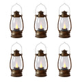 Reperla Mini Lanterns 6-Pcs LED Small Lanterns Decorative Indoor Outdoor Hanging Lantern Decorative Candle Lanterns Farmhouse De