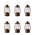 Reperla Mini Lanterns 6-Pcs LED Small Lanterns Decorative Indoor Outdoor Hanging Lantern Decorative Candle Lanterns Farmhouse De