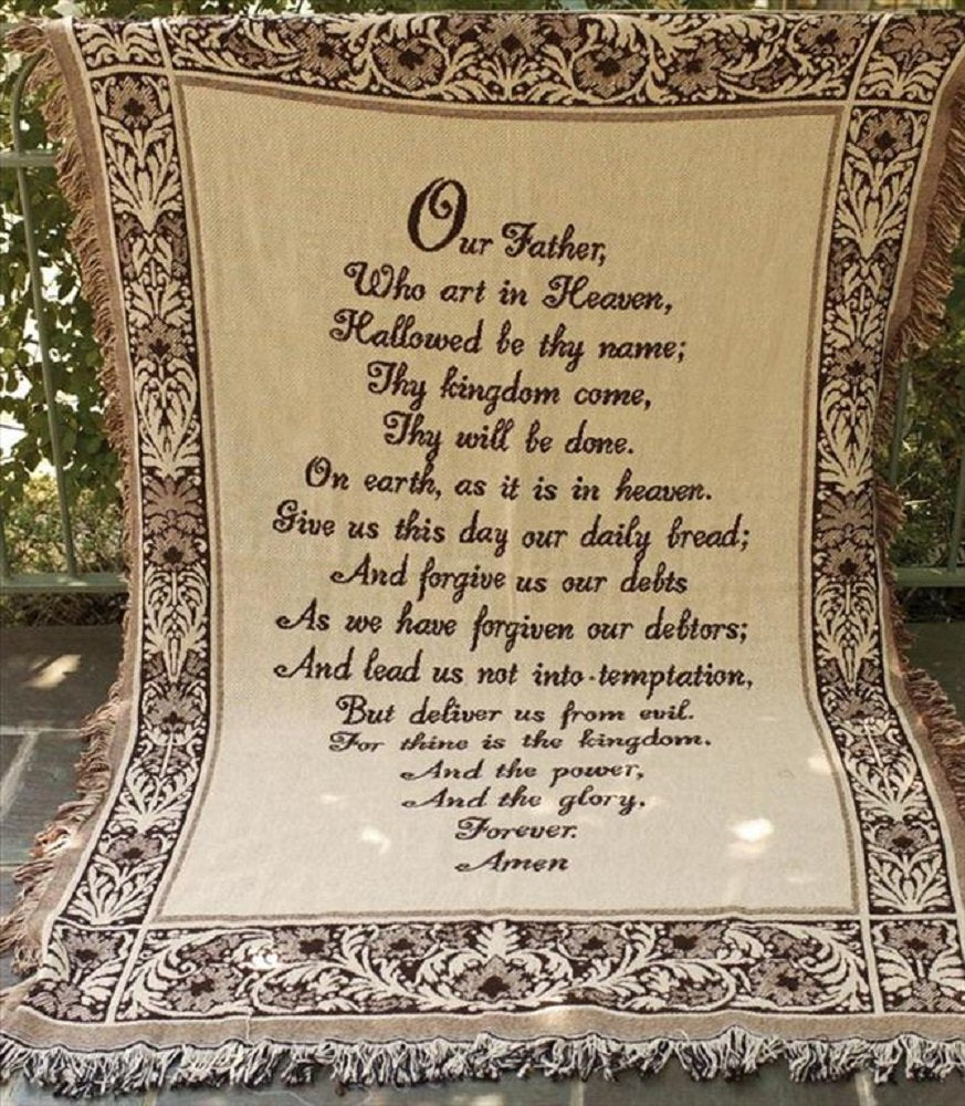 Manual 46 X 60-Inch Throw. Our Father/Lord'S Prayer