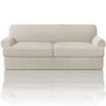 Princedeco T Cushion Sofa Slipcover 3 Pieces Sofa Covers For T Cushion Sofa Soft Couch Cover Sofa Slip Covers Furniture Covers With 2 Individual T Cushion Shape Seat Covers Washable, Island Fossi