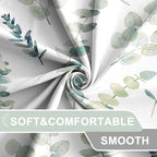 Awert Shower Curtain Green Plants For Bathroom Waterproof Quick-Drying Eucalyptus Leaves Shower Curtain Set With Hooks 72X72 Inc