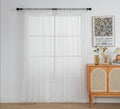 Pi Beige Sheer Curtains 84 Inches Length With Rod Pocket,Voile Light Filtering Window Draperies For Living Room/Bedroom 2 Panels (W52 X L84, Beige)