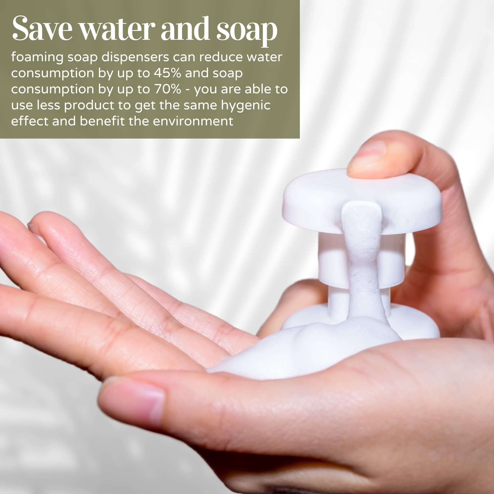 Clear Plastic Foaming Bathroom Countertop Soap Dispensers, Foaming Pump Bottles, Refillable Plastic Container For Liquid Soap, C