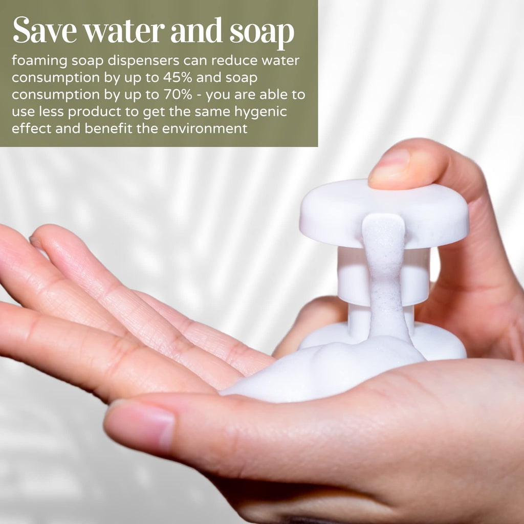 Clear Plastic Foaming Bathroom Countertop Soap Dispensers, Foaming Pump Bottles, Refillable Plastic Container For Liquid Soap, C