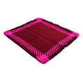 CRM TRADERS Woolen Puja Aasan Mat for Prayers  Handmade Decorative Pooja Mat 21 x 22 inch  (Maroon and Pink)