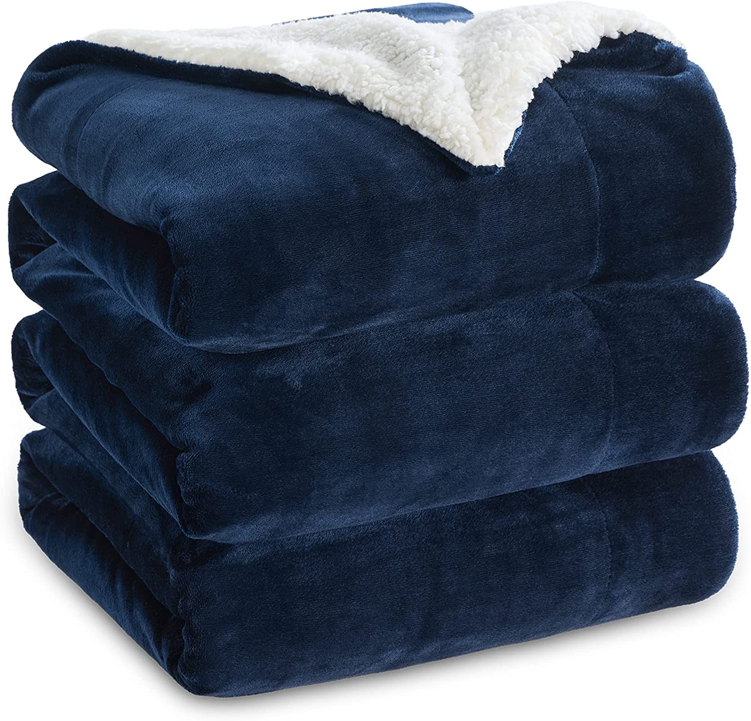 Vas Collections AllSeasons Super Soft Flannel Solid/Plain Blanket/Ac Dohars/Duvet/Quilt For Summer, Navy Blue, Size 225X230 Cm 
