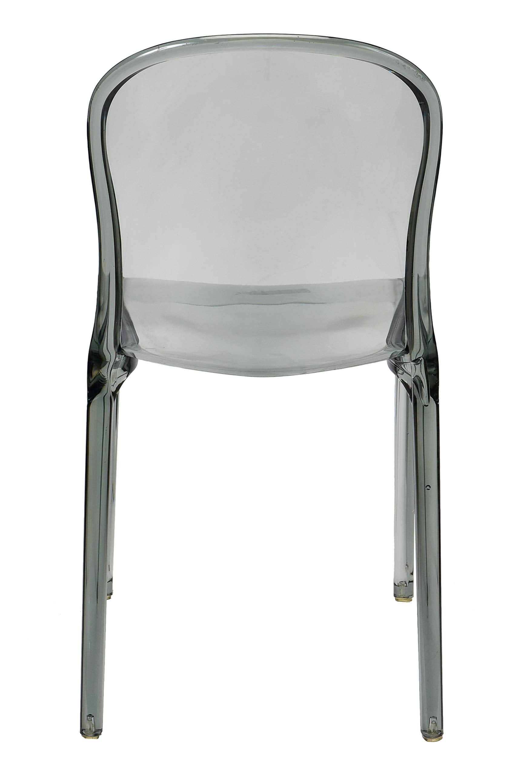 Commercial Seating Products Polycarbonate Genoa Chairs, Smoke Grey
