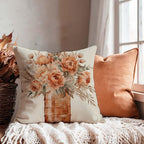 Pandicorn Fall Throw Pillow Covers 18X18 Inch Set Of 4 Mason Jar Floral Pampas Truck Bless Home Boho Orange Outdoor Farmhouse Co