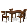 East West Furniture LYFD5-ESP-W Lynfield 5 Piece Dinette Set for 4 Includes a Rectangle Table with Butterfly Leaf and 4 Dining Room Chairs, 36x66 Inch