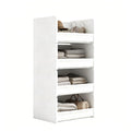 FOUCSSOMEI Closet Storage Organizer with Wood Frame & Fabric Shelves