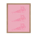Poster Master Lying Tigers Poster - Retro Pink Tiger Print - Groovy Art - Funky Art - Jungle Art - Cat Art - Modern Art - Minima