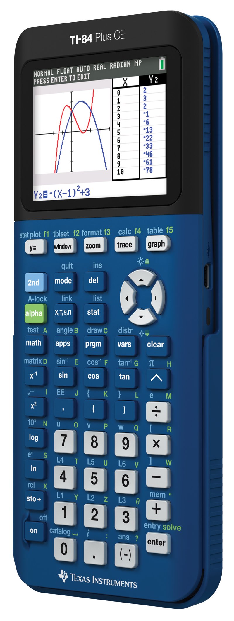 Texas Instruments Ti- 84 Plus Ce Denim Graphing Calculator