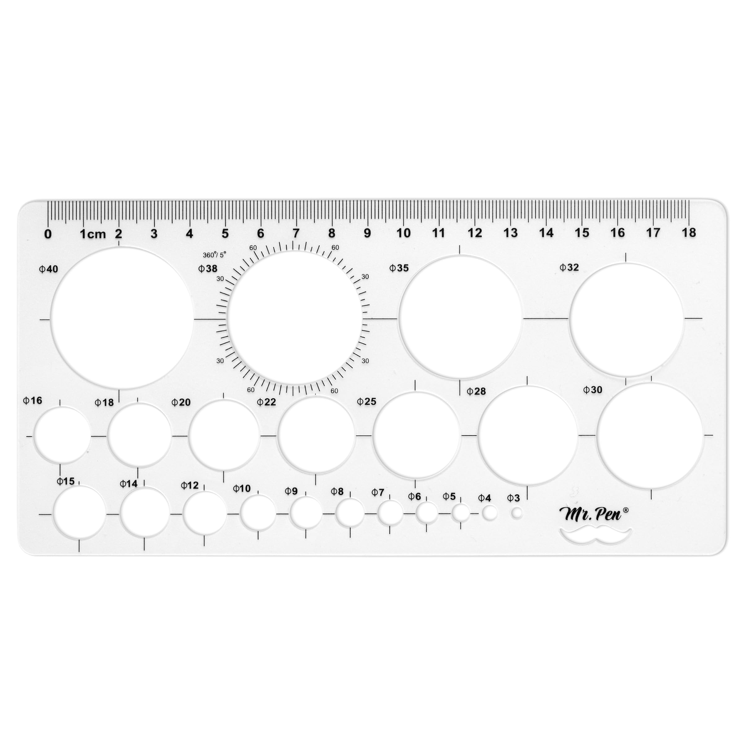 Mr. Pen- Circle Template, Circle Stencil, Circle Template For Drawing Stencils, Geometric Stencils
