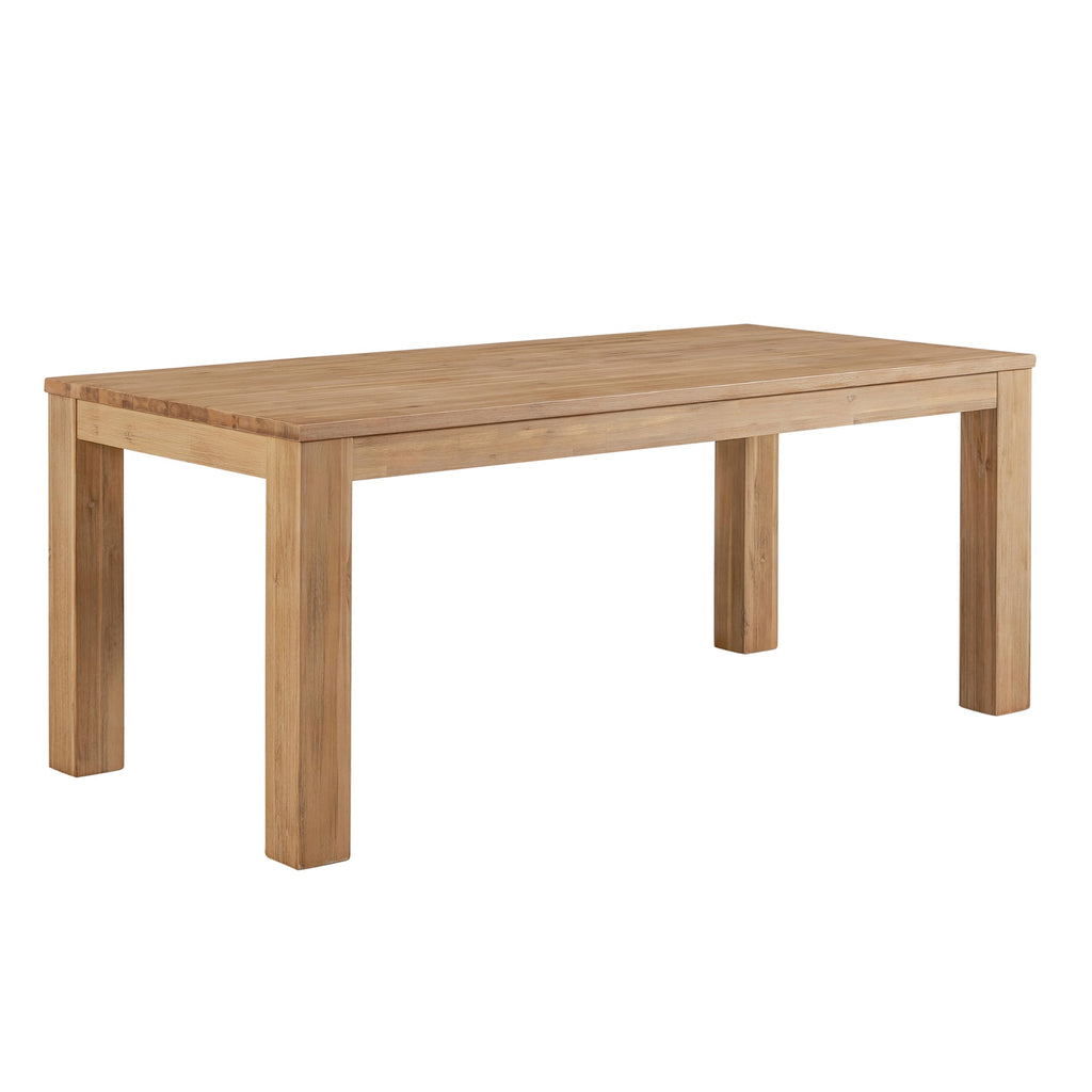 New Pacific Direct Bedford 75" Rect. Dining Table Square Legs,Solid Acacia Wood,Distressed Natural