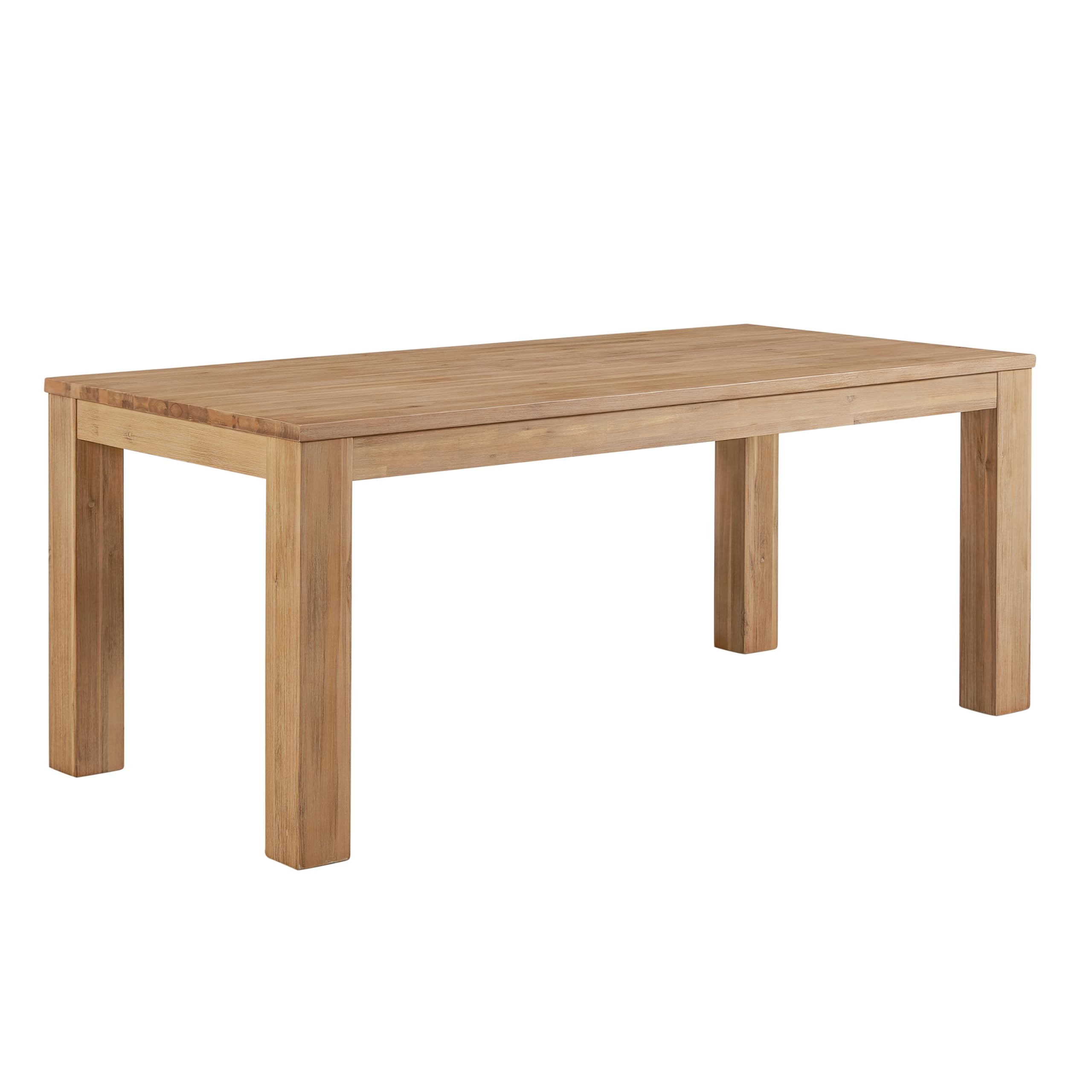New Pacific Direct Bedford 75" Rect. Dining Table Square Legs,Solid Acacia Wood,Distressed Natural