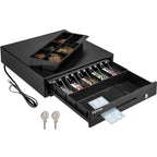 Vevor Cash Register Drawer, 16' 12 V, For Pos System With 5 Bill 6 Coin Cash Tray, Removable Coin Compartment & 2 Keys Included