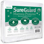 Sureguard Full Extra Long (Xl) Mattress Protector - 100% Waterproof, Hypoallergenic - Premium Fitted Cotton Cover - Smooth