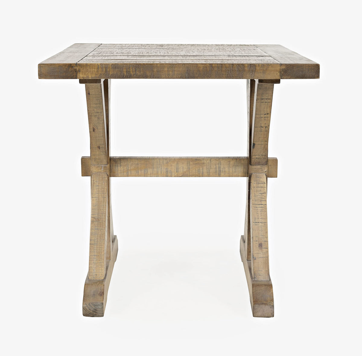 Jofran Carlyle Crossing Rustic Distressed Solid Wood End Table