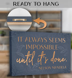 Inspirational Wall Art Canvas Poster For Bedroom, Office, Living Room - Framed Canvas - 10 X 16.5 Inch Motivational Print