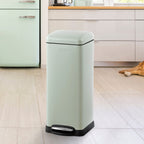 Happimess Hpm1007E Betty Retro 8-Gallon Step-Open Trash Can With Soft-Close Lid, Fingerprint Resistant, Modern, Minimalistic For
