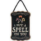Open Road Brands Disney Hocus Pocus I Put a Spell On You Hanging Wood Wall Decor - Spooky Sanderson Sisters Sign for Halloween D