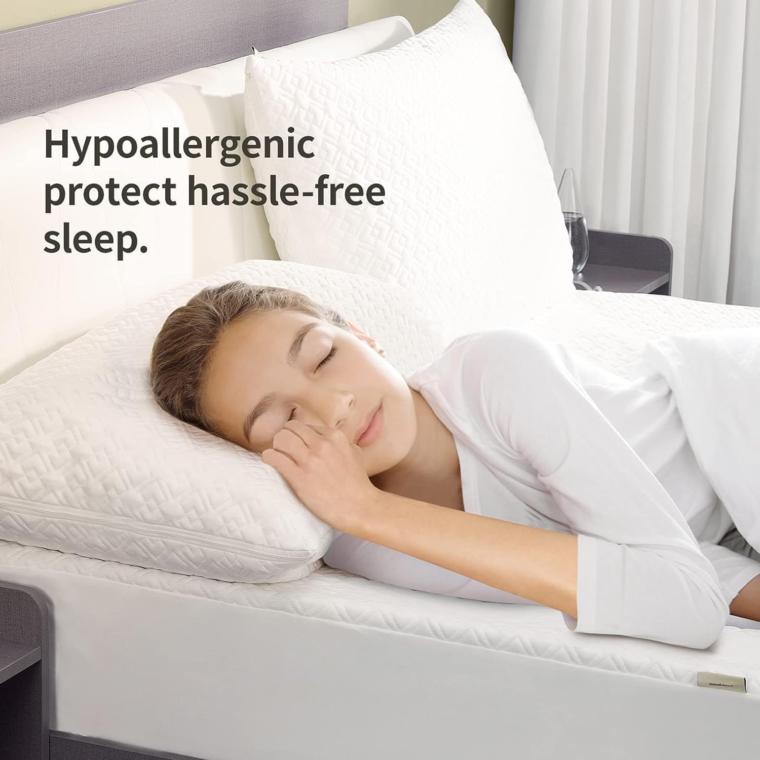 Coolshields Waterproof Pillow Protector Zippered (4 Pack) Standard, Hypoallergenic Pillow Cover For A Better Sleep, Premium Pill