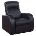 Coaster Furniture Cyrus Home Theater Upholstered Recliner Black 600001