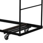 Flash Furniture Neena Black Folding Table Dolly for 30''W x 72''D Rectangular Folding Tables