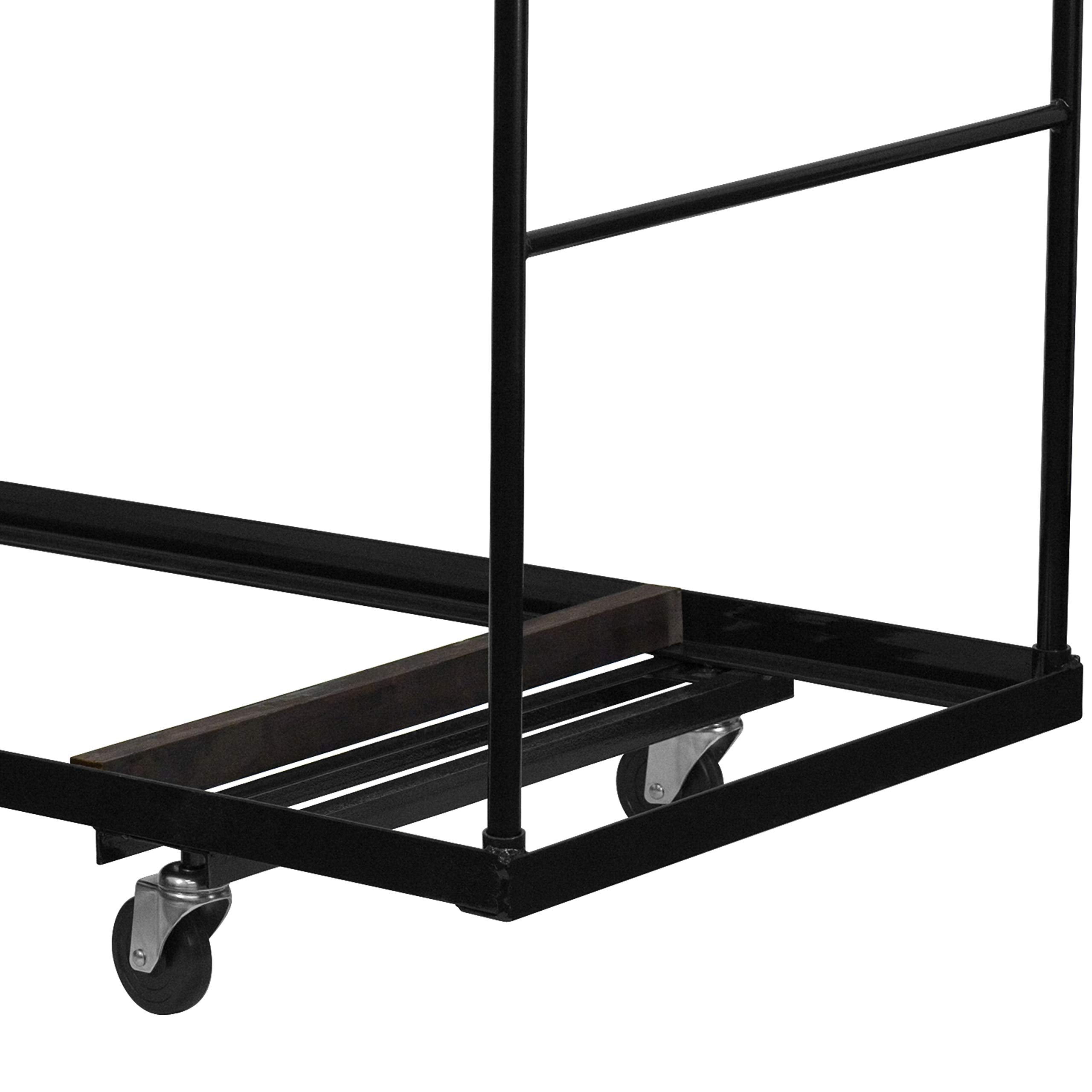 Flash Furniture Neena Black Folding Table Dolly for 30''W x 72''D Rectangular Folding Tables